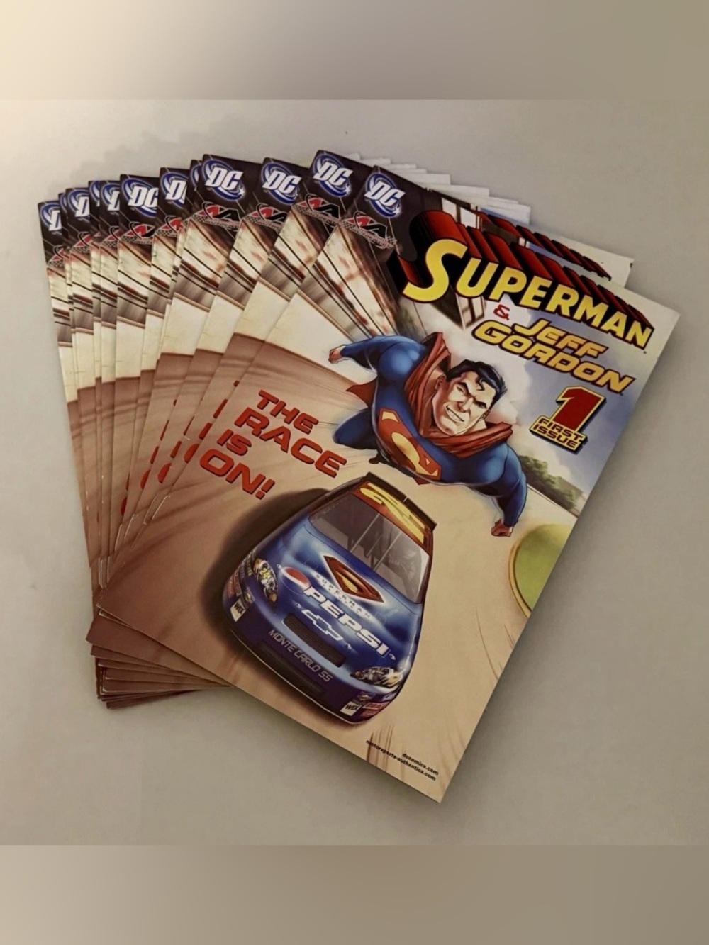 SUPERMAN & JEFF GORDON #1 DC | January 2006 Vol 2 Nascar Giveway Comic Lot (14)